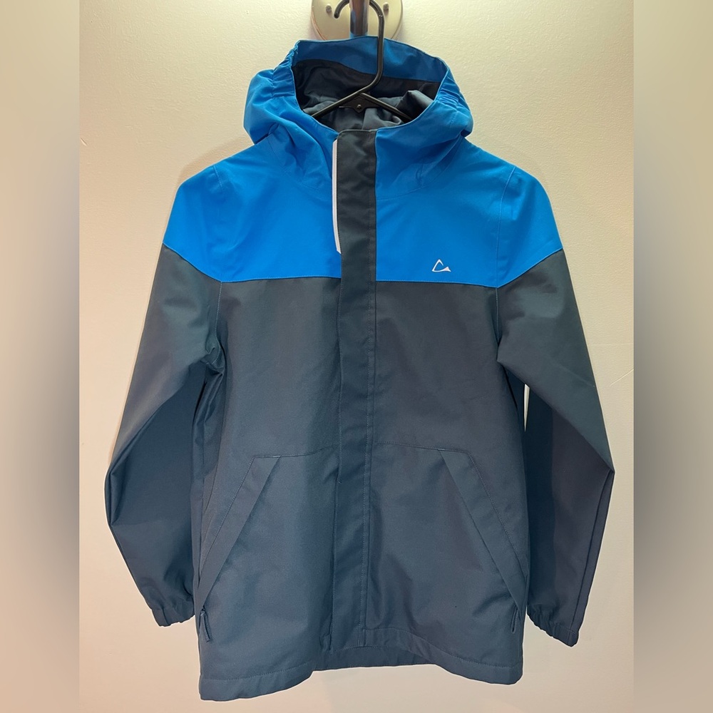 NWOT Paradox Boys Hooded Windbreaker Jacket Blue/Grey Size 10/12